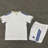 2025/26 Leeds United Home White Kids Soccer Jersey 带胸前广告