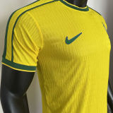1998 Brazil Home Yellow Retro Player Version Soccer Jersey 球员版