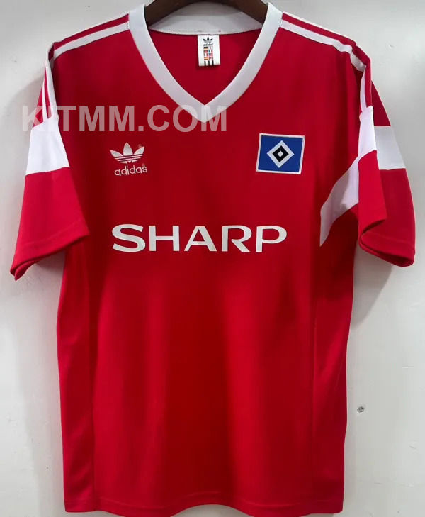 1988 Hamburger Away Red Retro Soccer Jersey