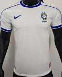 1998 Brazil White Retro Player Version Soccer Jersey 球员版