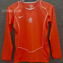 2004 NL Home Orange Retro Long Sleeve Soccer Jersey