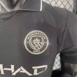 2025/26 Man City Black Special Edition Player Version Soccer Jersey