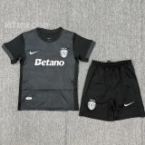 2025/26 Sporting Lisbon Away Black Kids Soccer Jersey 里斯本