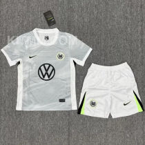 2025/26 Wolfsburg Away Kids Soccer Jersey