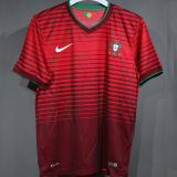2014 Portugal Home Red Retro Player Version Soccer Jersey 球员版