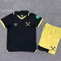2025/26 West Ham Third Black Kids Soccer Jersey