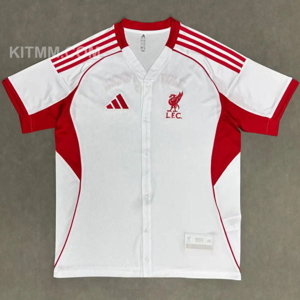 2025/26 LFC White Baseball T-Shirt