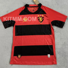 2025/26 Sport Recife Home Red Black Fans Soccer Jersey