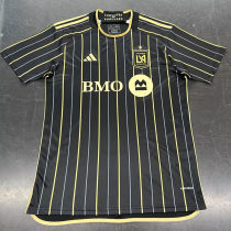 2025/26 Los Angeles Home Black Fans Soccer Jersey 队微上带星