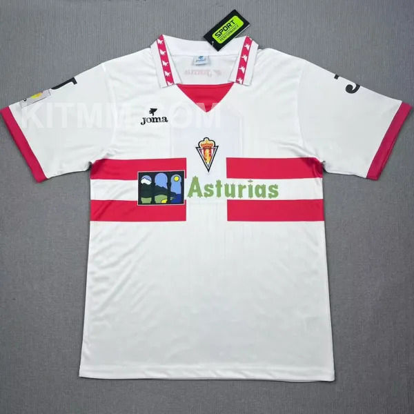 1996/1997 Gijon Away White Retro Soccer Jersey