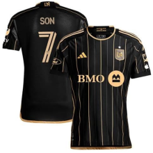 SON #7 Los Angeles Home Black Fans Soccer Jersey 2025/26 队微上带星 ★★