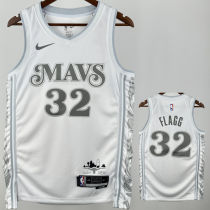 Mavericks FLAGG #32 White City Edition NBA Jersey