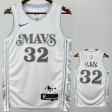 Mavericks FLAGG #32 White City Edition NBA Jersey