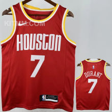 Rockets DURANT #7 Red Retro NBA Jersey