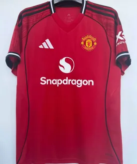 2025/26 M Utd 1:1 Quality Home Red Fans Soccer Jersey