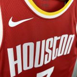 Rockets DURANT #7 Red Retro NBA Jersey