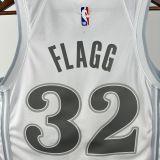 Mavericks FLAGG #32 White City Edition NBA Jersey