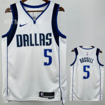 Mavericks RUSSELL #5 White NBA Jersey