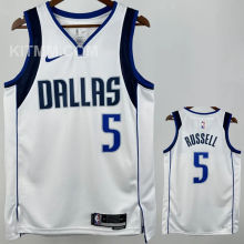 Mavericks RUSSELL #5 White NBA Jersey