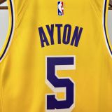 Lakers AYTON #5 Yellow NBA Jersey