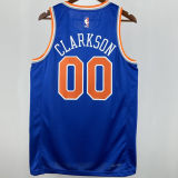 NY Knicks CLARKSON #00 Blue NBA Jersey