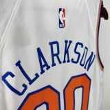 NY Knicks CLARKSON #00 White NBA Jersey