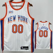 2025 NY Knicks CLARKSON #00 White City Edition NBA Jersey