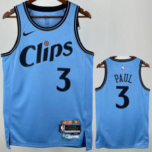 2025 Clippers PAUL #3 Blue City Edition NBA Jersey