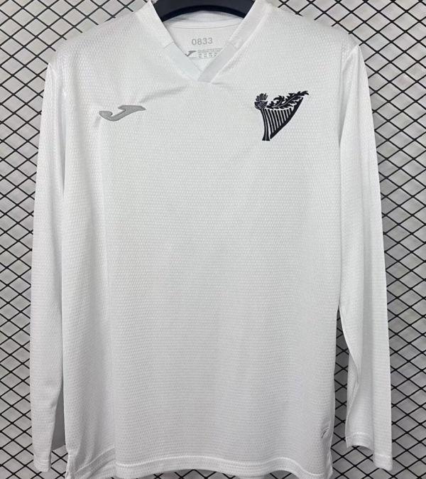 2025/26 Hibernian White Long Sleeve Soccer Jersey