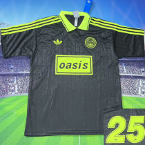 2025/26 AD x oasis #25 Black Retro Style Fans Soccer Jersey (Have No.25 带号码）