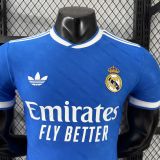 2025/26 RM Third Blue Player Version Soccer Jersey 有歪纹