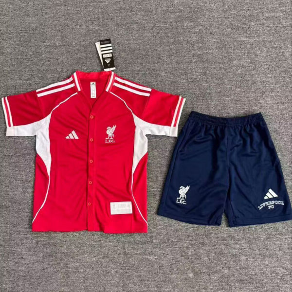 2025/26 LFC Red Baseball Kids T-Shirt