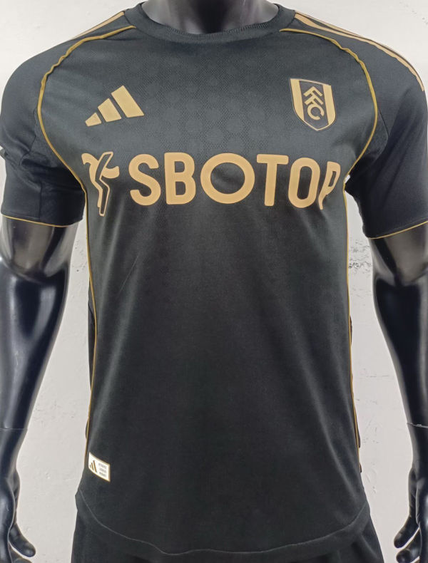 2025/26 Fulham Third Black Player Version Soccer Jersey