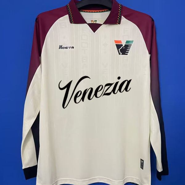 2025/26 Venezia FC Away White Long Sleeve Soccer Jersey 带胸前广告 Venezia