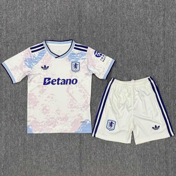 2025/26 Aston Villa Third Kids Soccer Jersey