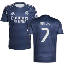 VINI JR． #7 RM 1:1 Quality Away Fans Soccer Jersey 2025/26（UCL Font) ★★