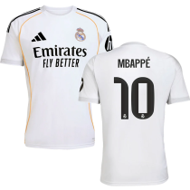 MBAPPÉ #10 RM Home 1:1 Quality White Fans Soccer Jersey 2025/26（UCL Font) ★★