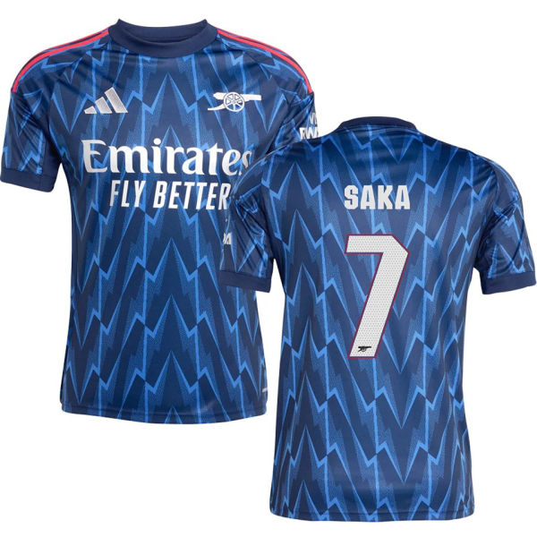 SAKA #7 ARS 1:1 Quality Away Fans Soccer Jersey 2025/26 (UCL Font 欧冠字体 ) ★★