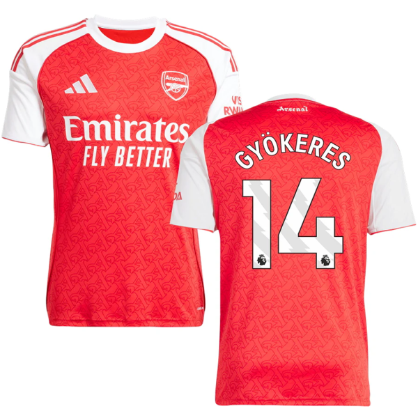 GYÖKERES #14 ARS 1:1 Quality Home Red Fans Soccer Jersey 2025/26 (League Font 联赛字体 ) ★★