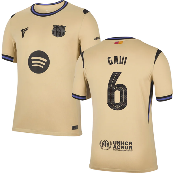 GAVI # 6 BA 1:1 Quality Away Fans Soccer Jersey 2025/26 (UCL Font 欧冠字体 有号下广告) ★★