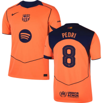 PEDRI # 8 BA 1:1 Quality Third Fans Soccer Jersey 2025/26 (UCL Font 欧冠字体 有号下广告) ★★