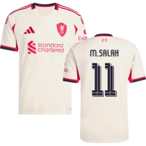 M.SALAH #11 LFC 1:1 Away Fans Jersey 2025/26 (UCL Font 欧冠字体 ) ★★