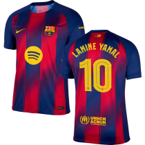 LAMINE YAMAL #10 BA 1:1 Quality Home Fans Soccer Jersey 2025/26  (UCL Font 欧冠字体 有号下广告) ★★