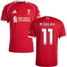 M.SALAH #11 LFC 1:1 Home Red Fans Jersey 2025/26 (League Font 联赛字体 ) ★★
