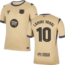 LAMINE YAMAL #10 BA 1:1 Quality Away Fans Soccer Jersey 2025/26 (UCL Font 欧冠字体 有号下广告) ★★
