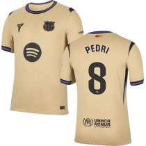 PEDRI # 8 BA 1:1 Quality Away Fans Soccer Jersey 2025/26 (LaLiga Font 西甲字体 有号下广告) ★★