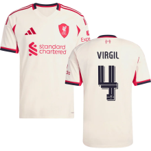VIRGIL #4 LFC 1:1 Away Fans Jersey 2025/26 (UCL Font 欧冠字体 ) ★★