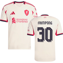 FRIMPONG #30 LFC 1:1 Away Fans Jersey 2025/26 (UCL Font 欧冠字体 ) ★★