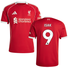 ISAK #9 LFC 1:1 Home Red Fans Jersey 2025/26 (League Font 联赛字体 ) ★★