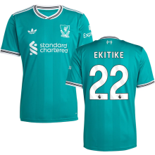 EKITIKE #22 LFC 1:1 Quality Third Green Fans Soccer Jersey 2025/26 (League Font 联赛字体 ) ★★
